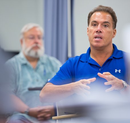 an instructor leading a discussion