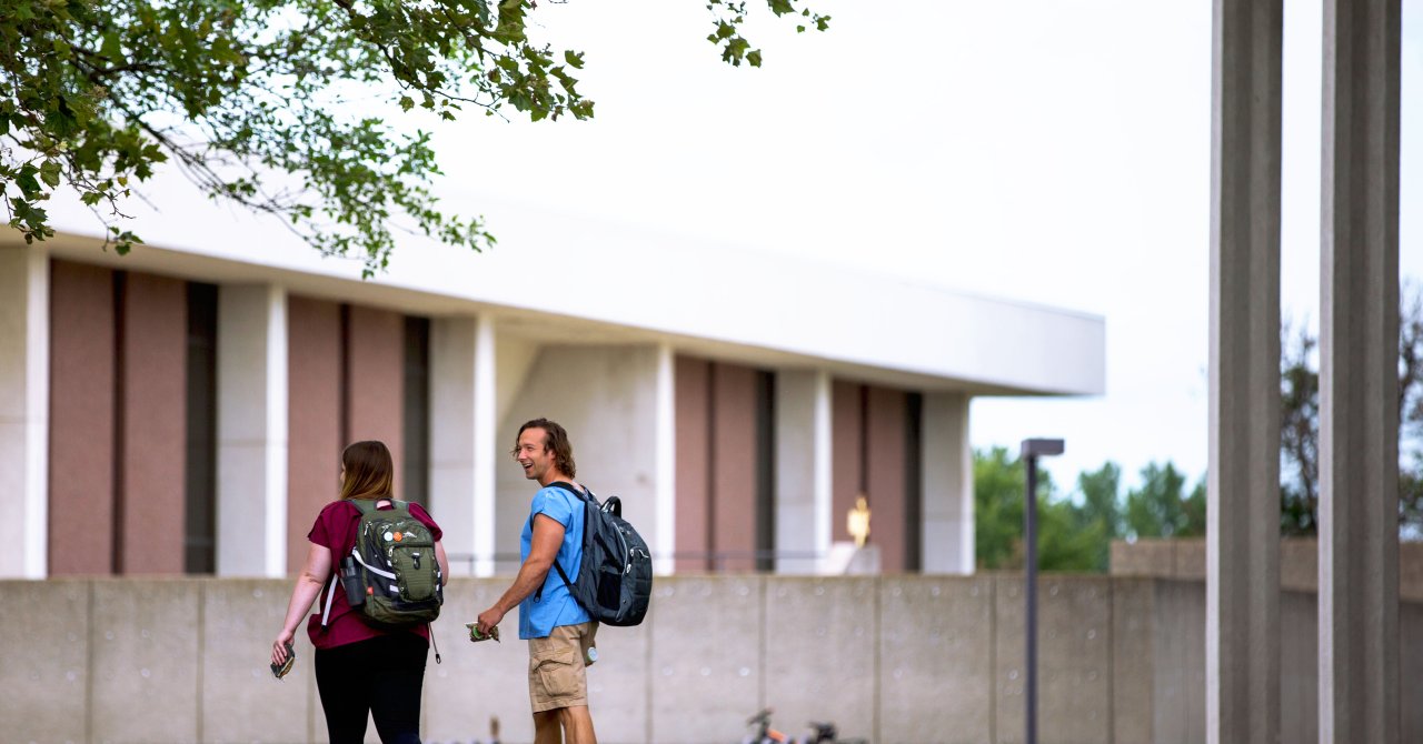 Students walking on Northeast campus