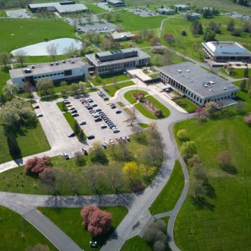 aerial view of seneca falls campus