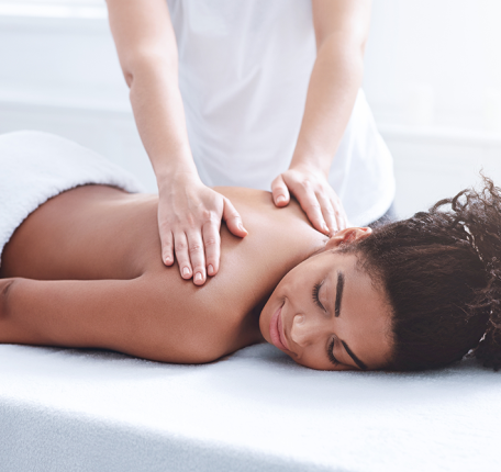 woman receiving a massage