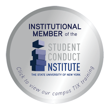 Student Conduct Institute Badge - Click to view our campus Title IX training